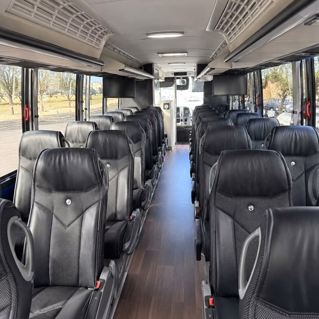 56 passenger charter bus interior