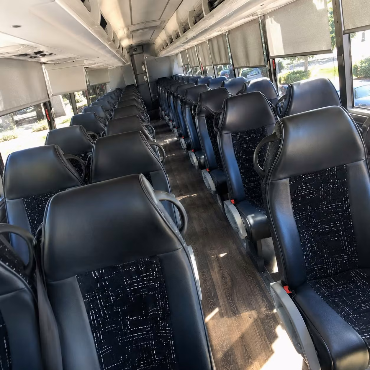 tacoma charter bus rental interior